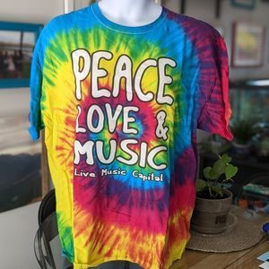 Austin Music Supply Co. Tye-dye Tee shirt - Size 2XL